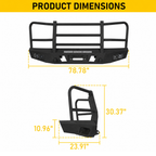 2015-2017 Ford F-150 (Exclude Raptor) Off-road Heavy Duty Steel Bumpers Push Bull Bar