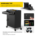 2-in-1 Detachable Rolling Tool Box 5-8 Drawers Lockable Chest Storage Cabinet Garage Workshop