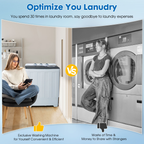 28lbs Portable Washing Machine Twin Tub Compact with Drain Pump Home Camping Mini Washer