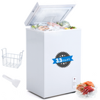 3.5 Cubic Feet Chest Freezer 7-level Temperature Control Compact Home Office Mini Fridge