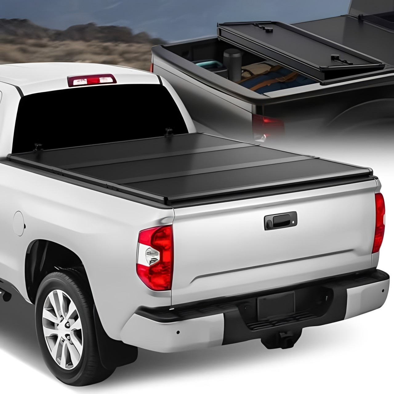 2007-2021 Toyota Tundra Soft Tri-Fold Truck Bed Tonneau Cover Without Bed Rail System