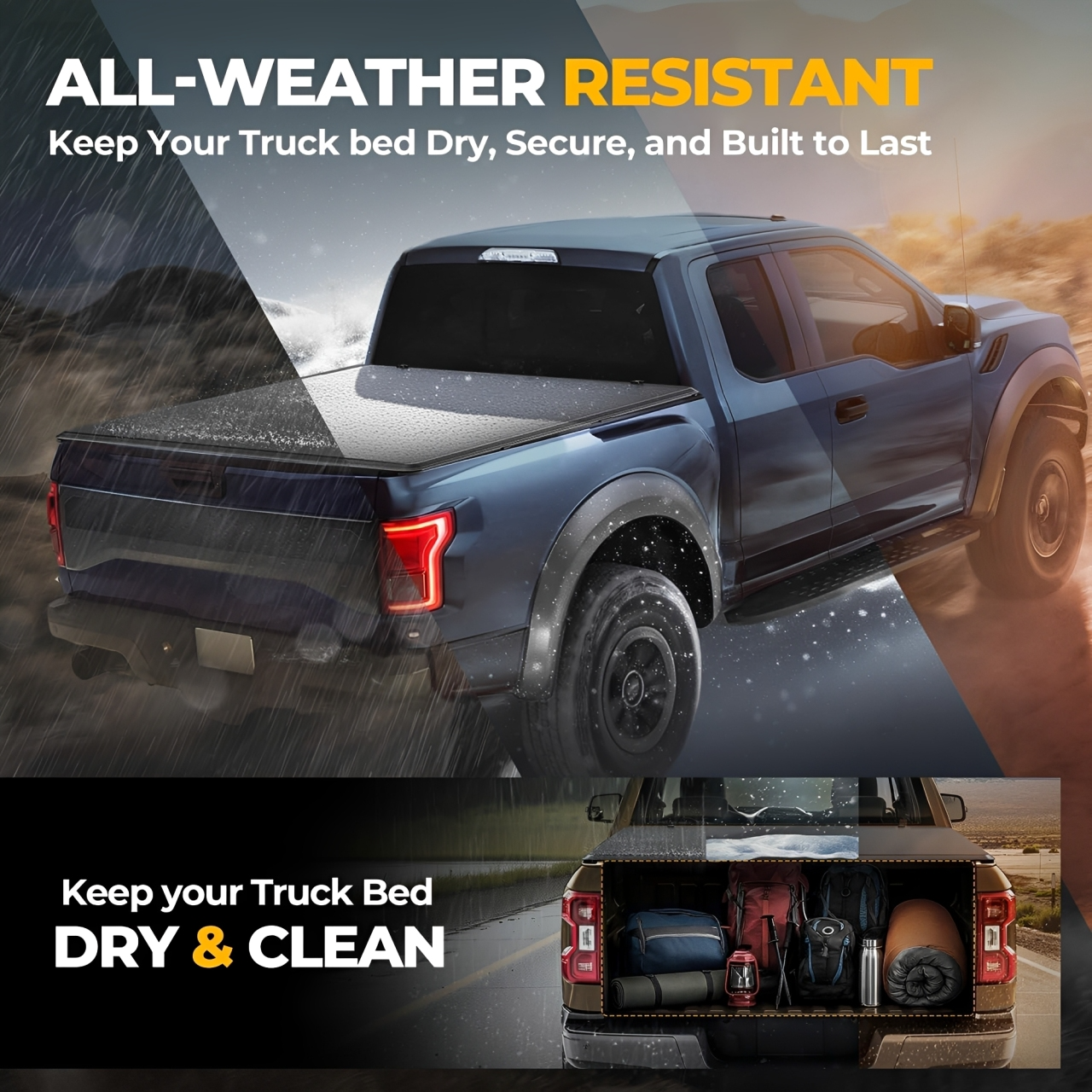2007-2021 Toyota Tundra Soft Tri-Fold Truck Bed Tonneau Cover Without Bed Rail System