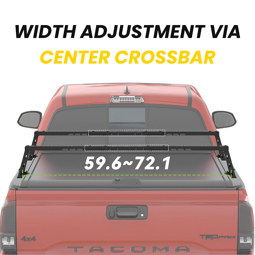 Adjustable Truck Bed Rack Accessories Only Compatible with Retractable Tonneau Covers