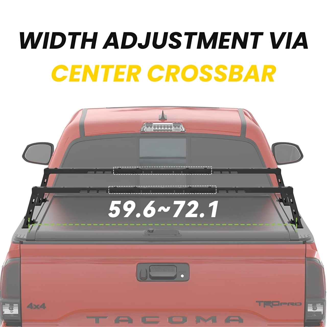 Adjustable Truck Bed Rack Accessories Only Compatible with Retractable Tonneau Covers