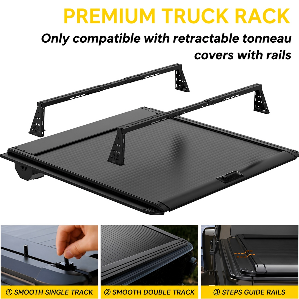 Adjustable Truck Bed Rack Accessories Only Compatible with Retractable Tonneau Covers