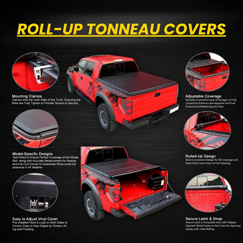 2000-2006 Toyota Tundra 6.5 Ft. Fleetside/Styleside Bed Soft Roll Up Truck Bed Tonneau Cover