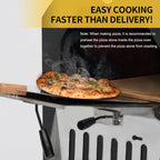 Outdoor Portable Pizza Oven Wood Thermometer Steel Grilled Barbecue Backyard Camping