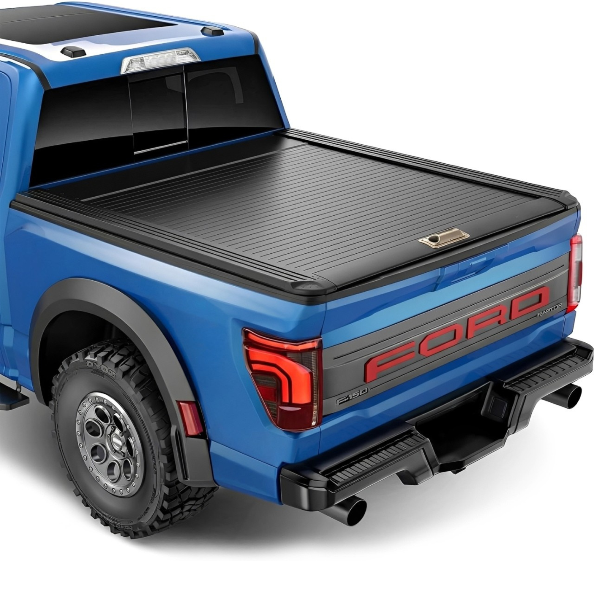 5.5ft Ford F-150 Manual Retractable Truck Bed Tonneau Cover Low-Profile Tailgate