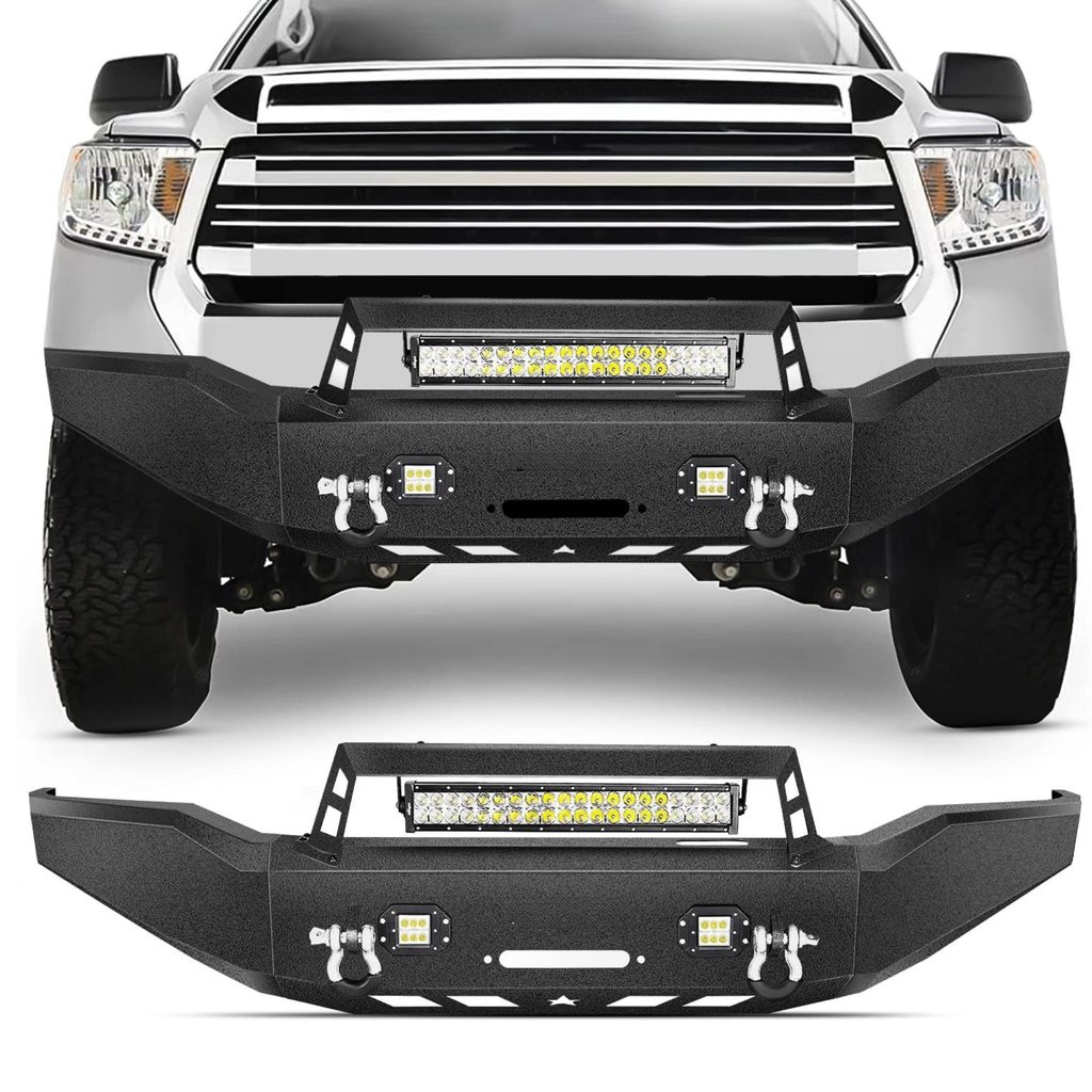 2013-2018 Dodge Ram 1500 (Excl. Rebel) & 2019-2024 Ram 1500 Classic Front Bumpers with Shackle And Light