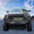 2013-2018 Dodge Ram 1500 (Excl. Rebel) & 2019-2024 Ram 1500 Classic Front Bumpers with Shackle And Light