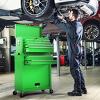 2-in-1 Detachable Rolling Tool Box 5-8 Drawers Lockable Chest Storage Cabinet Garage Workshop
