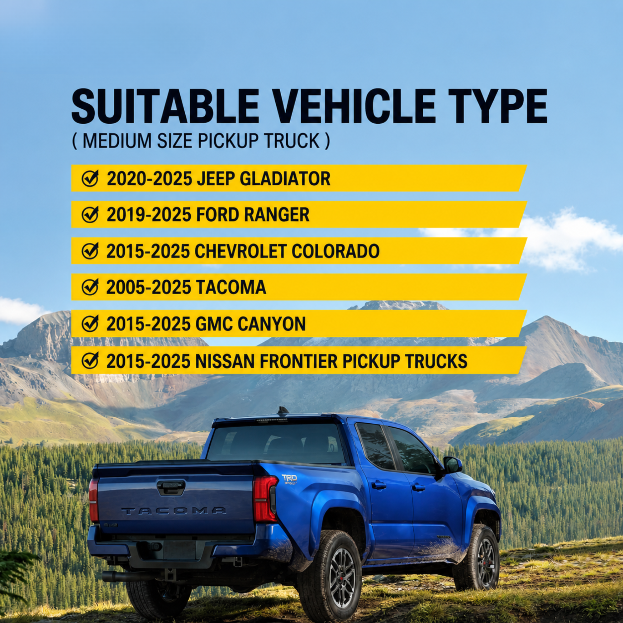 65.4'' Adjustable Bed Truck Rack T-Slot Retractable Hard Tonneau Covers Cross Bars