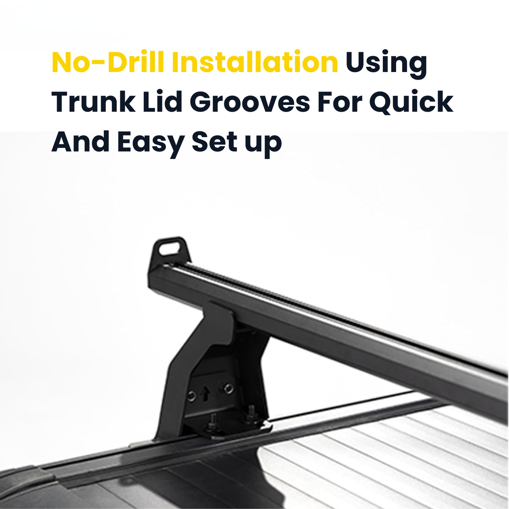 65.4'' Adjustable Bed Truck Rack T-Slot Retractable Hard Tonneau Covers Cross Bars