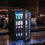 3.3 Cu Ft Beverage Refrigerator 126 Cans Mini Fridge Digital Temperature Control Cooler Home Office Bar