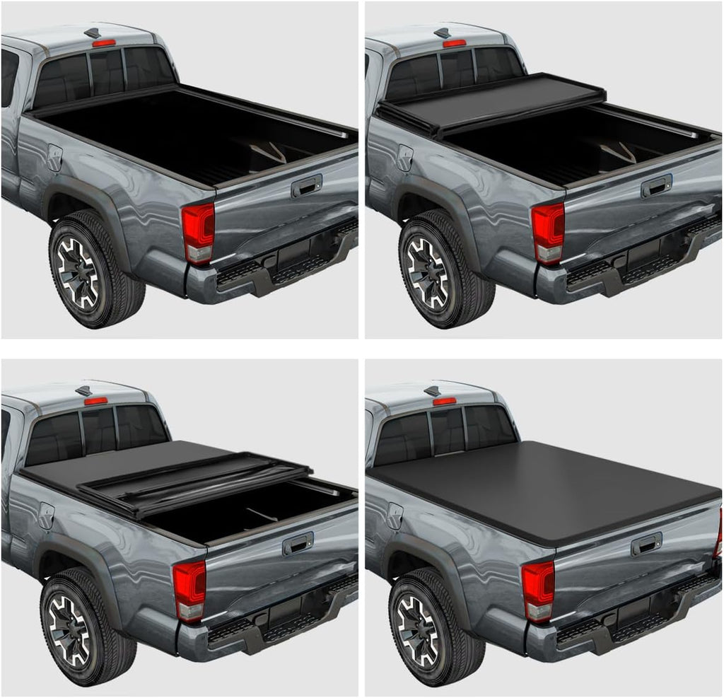 2017-2020 Nissan Titan 5.5FT Truck Bed Soft Vinyl Tri-fold Adjustable Tonneau Cover