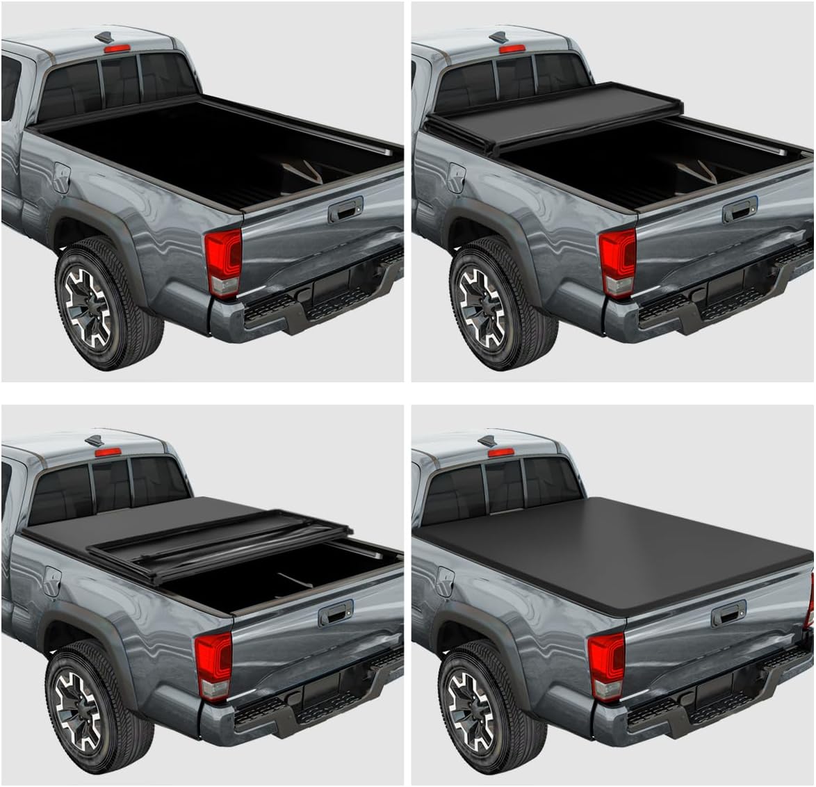 2017-2020 Nissan Titan 5.5FT Truck Bed Soft Vinyl Tri-fold Adjustable Tonneau Cover