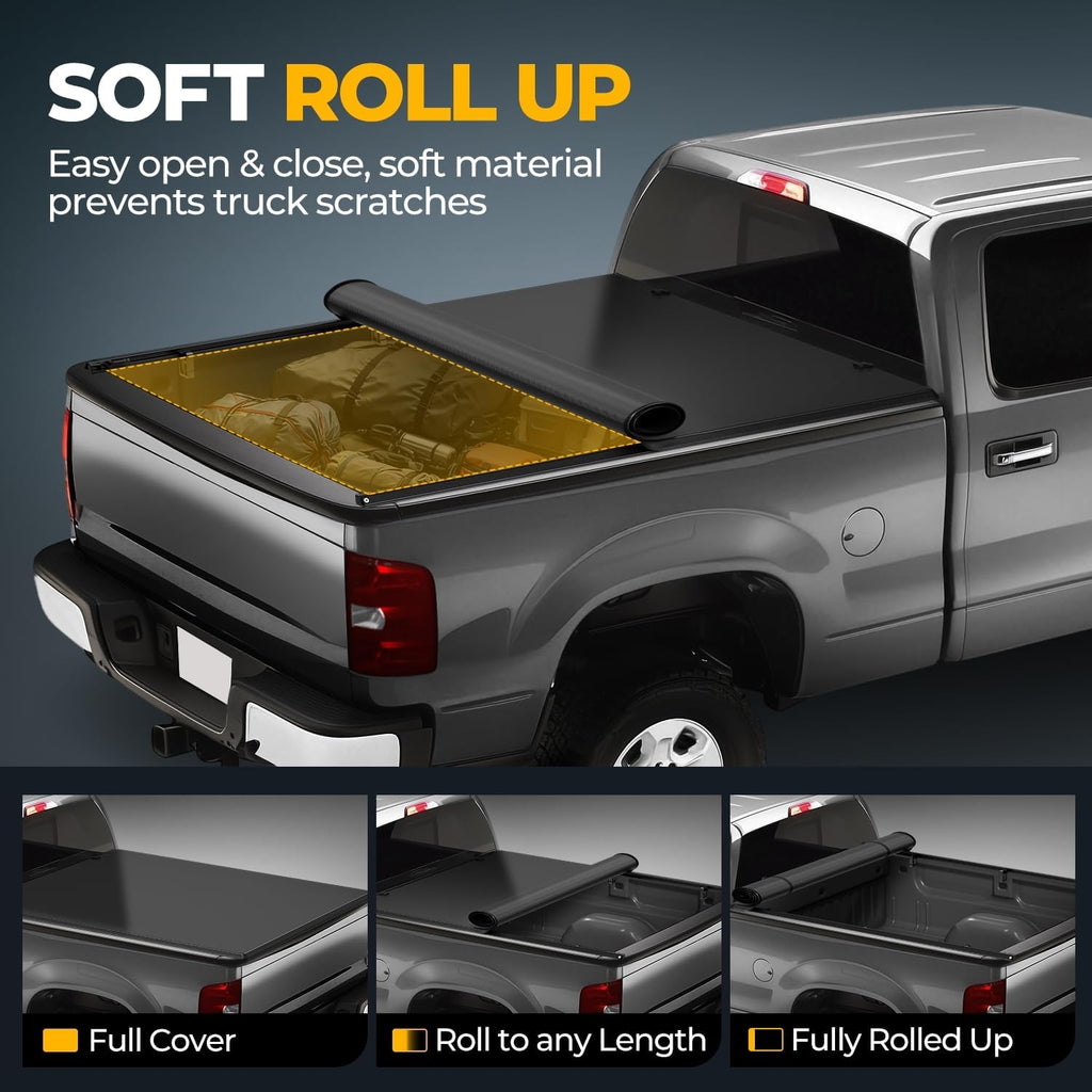 2022-2025 Ford Maverick 4.6FT Vinyl Soft Roll-up Truck Bed Tonneau Cover