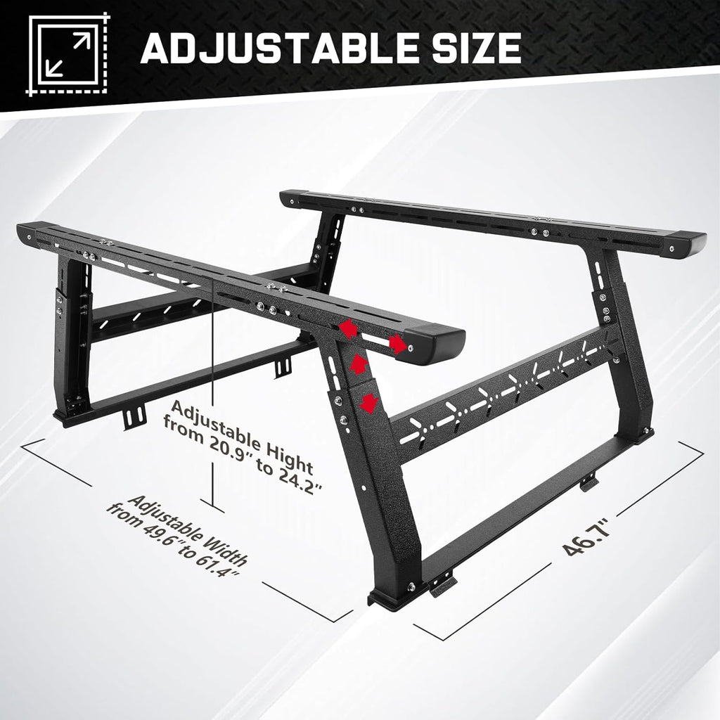 Universal Adjustable Overland Bed Rack For Most Truck