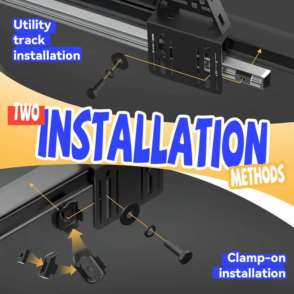Adjustable Truck Bed Rack Universal Fit Cross Bar No-Drills Installation