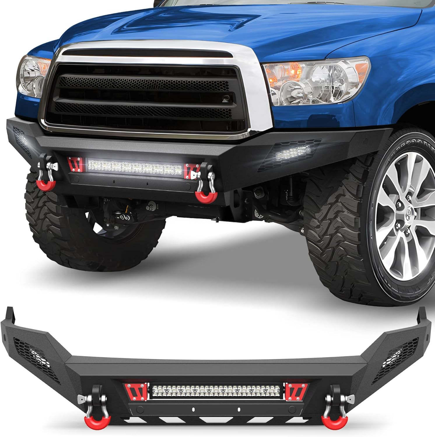 2007-2013 Toyota Tundra Front Bumper Full Width Light D-rings