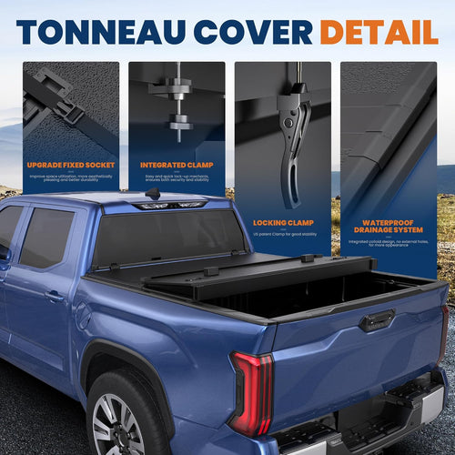 2000-2006 Toyota Tundra 6.5FT Fiberglass Hard Tri-fold Tonneau Cover