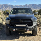2013-2018 RAM 1500 Full Width Front Bumper Off Road Heavy Duty Winch Plate With Lights