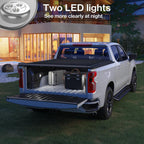 2015-2026 Chevy Silverado/GMC Sierra 1500 5.8FT Retractable Tonneau Cover with Key Lock & LED Light