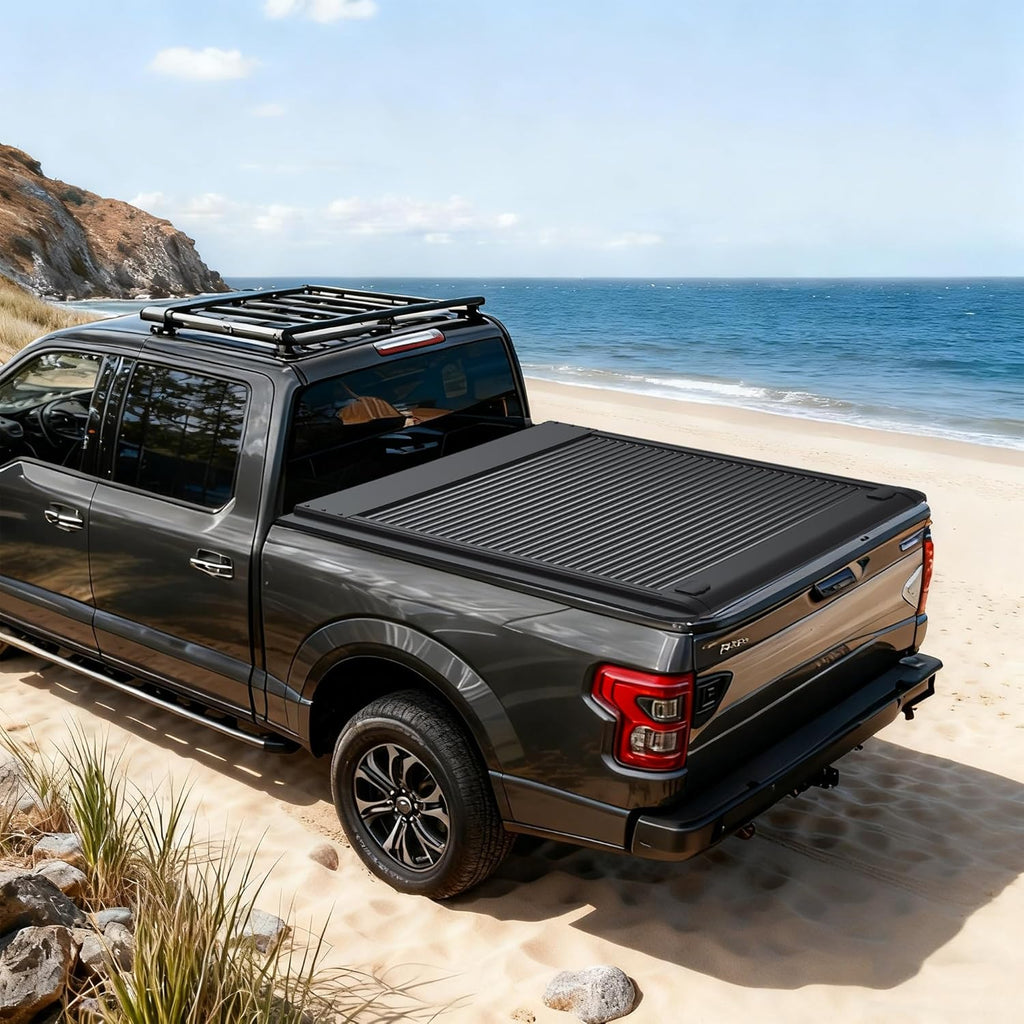 2015-2026 Chevy Silverado/GMC Sierra 1500 5.8FT Retractable Tonneau Cover with Key Lock & LED Light