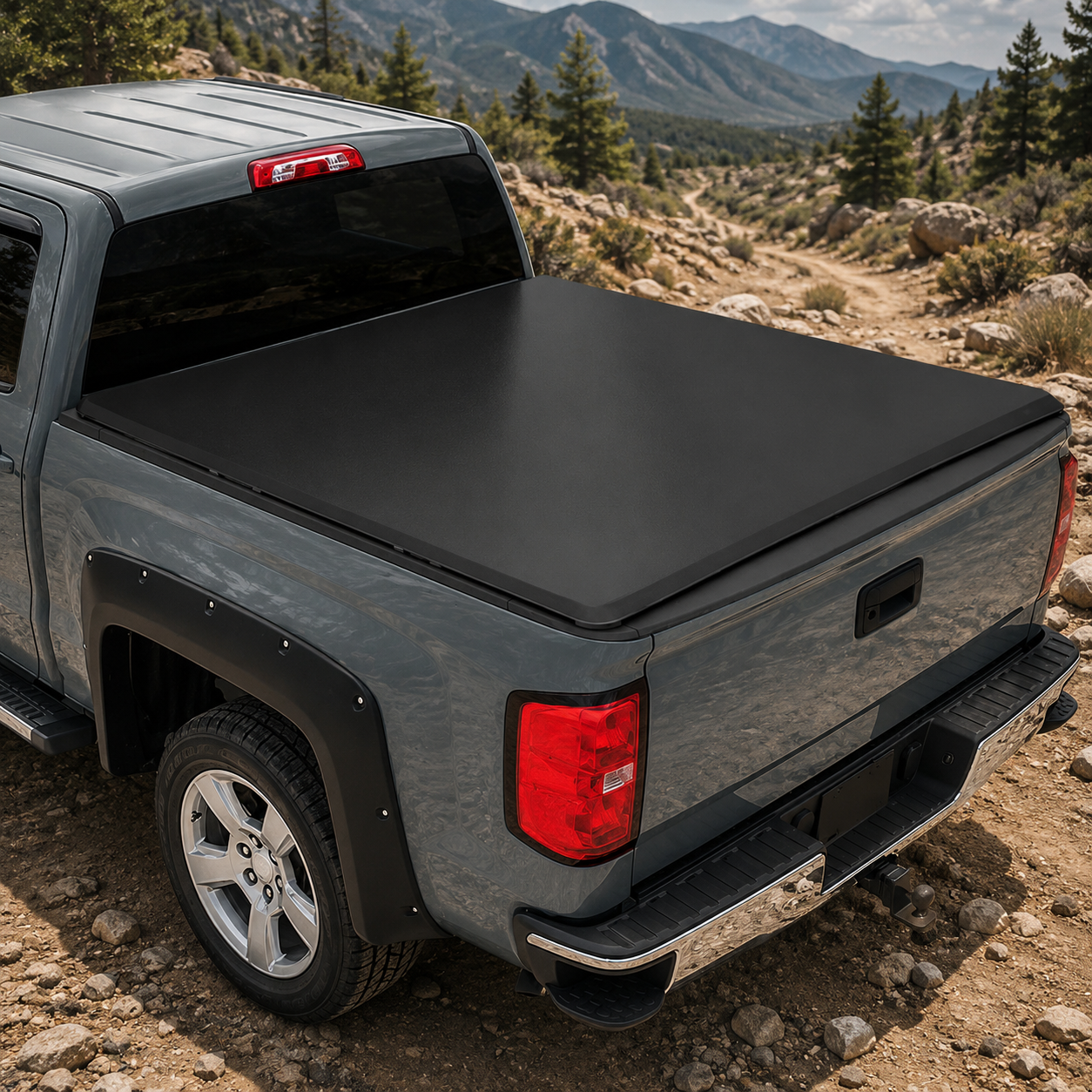 2017-2020 Nissan Titan 5.5FT Truck Bed Soft Vinyl Tri-fold Adjustable Tonneau Cover