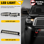 2007-2013 Toyota Tundra Front Bumper Full Width Light D-rings