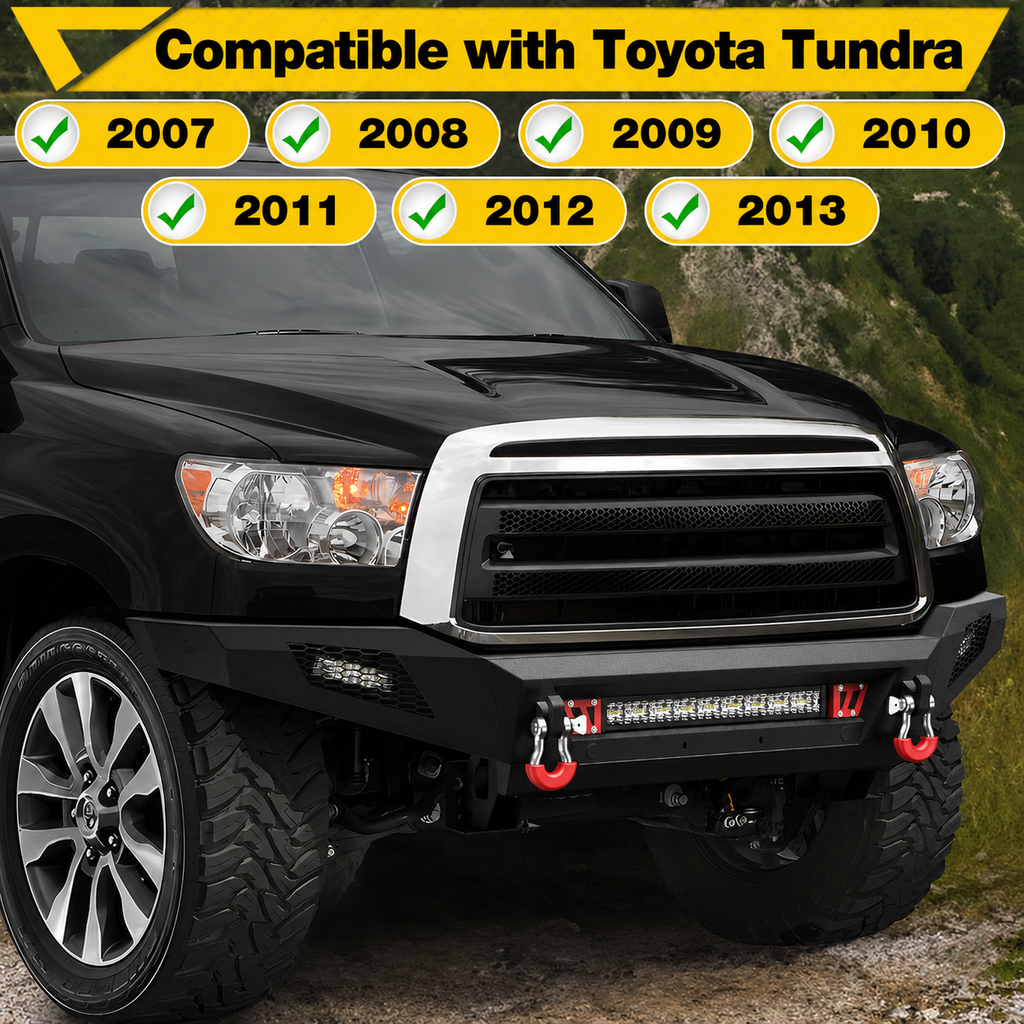 2007-2013 Toyota Tundra Front Bumper Full Width Light D-rings