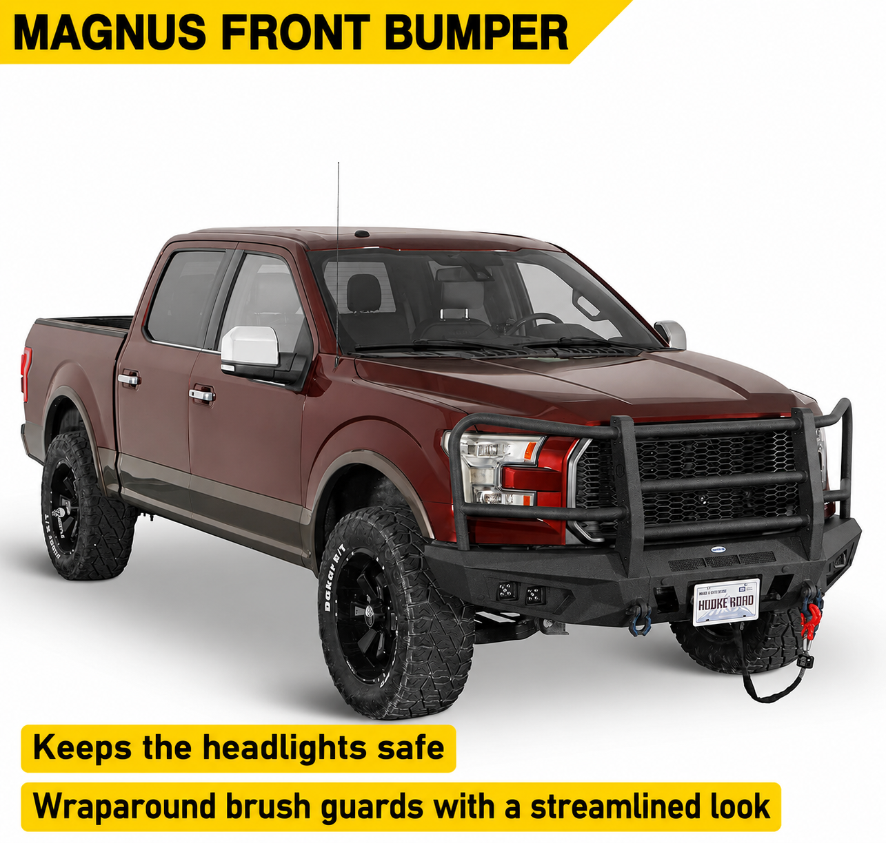 2015-2017 Ford F-150 (Exclude Raptor) Off-road Heavy Duty Steel Bumpers Push Bull Bar