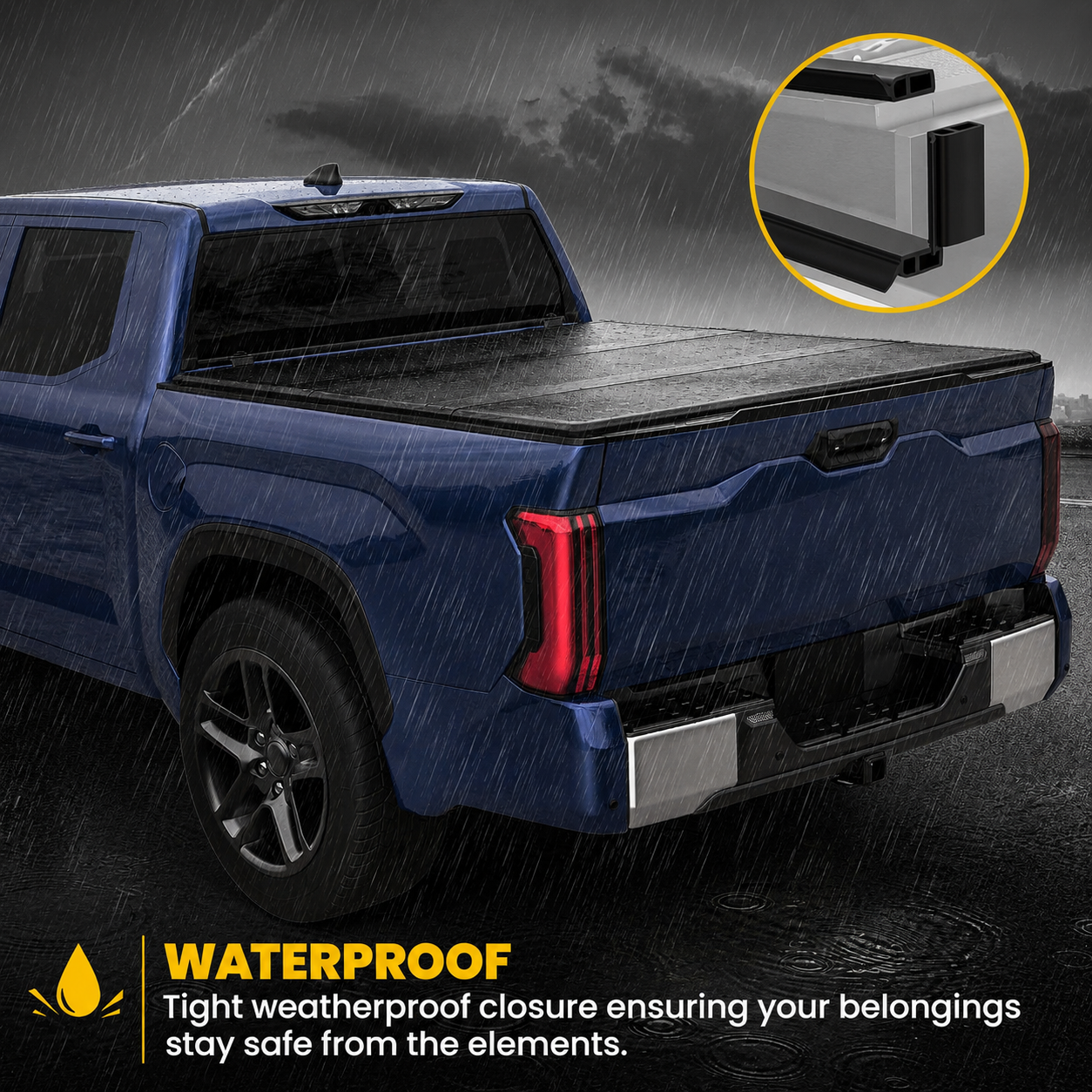 2000-2006 Toyota Tundra 6.5FT Fiberglass Hard Tri-fold Tonneau Cover