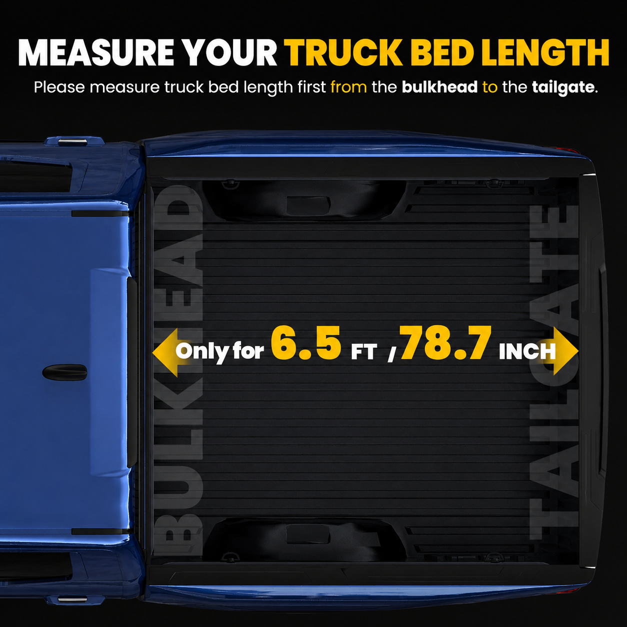 2000-2006 Toyota Tundra 6.5FT Fiberglass Hard Tri-fold Tonneau Cover
