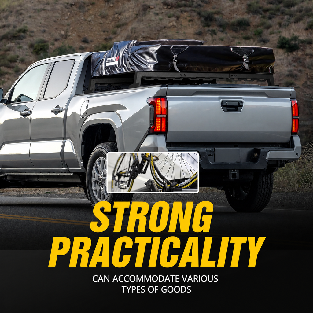 Adjustable Truck Bed Rack with 2 Cross Bars Heavy Duty Universal No Drilling Installation