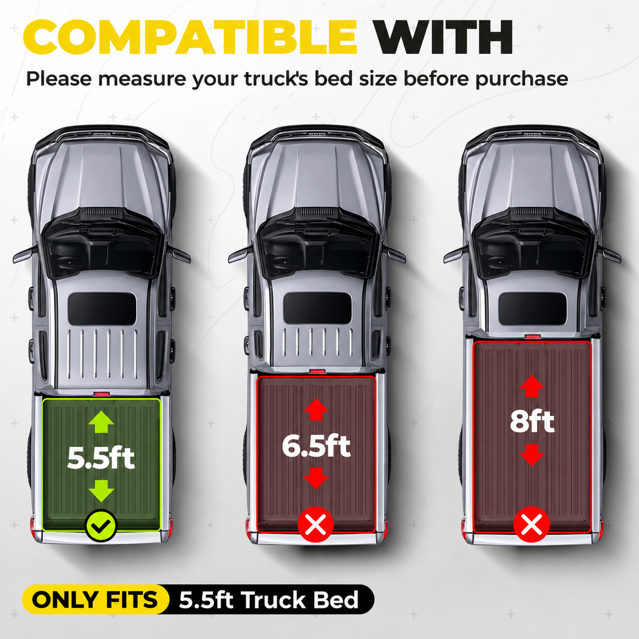 2022-2026 Toyota Tundra 5.5Ft Bed Retractable Hard Truck Bed Tonneau Cover Powercoated