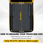 2024-2026 Tacoma 5FT Truck Bed Retractable Tonneau Cover with Track System Dual Lock Design
