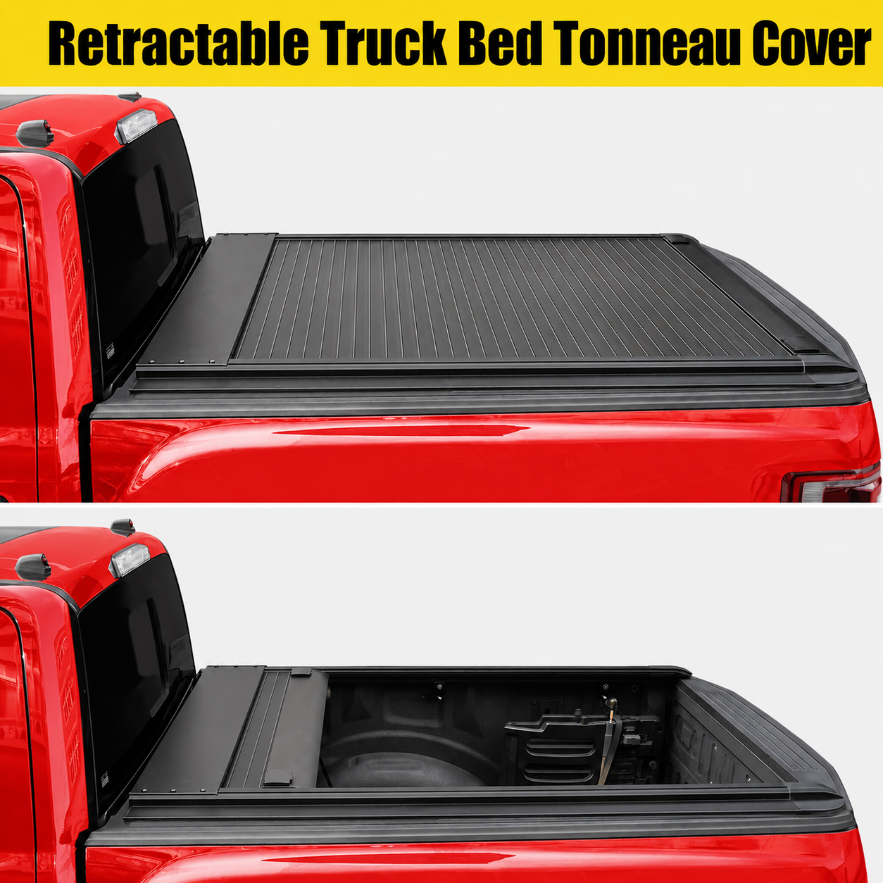 2024-2026 Tacoma 5FT Truck Bed Retractable Tonneau Cover with Track System Dual Lock Design