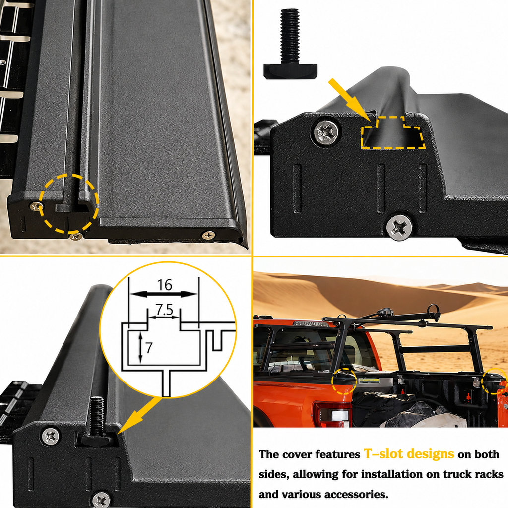 2016-2026 Toyota Tacoma 5FT Bed Retractable Tonneau Cover Password Lock & OE Track System