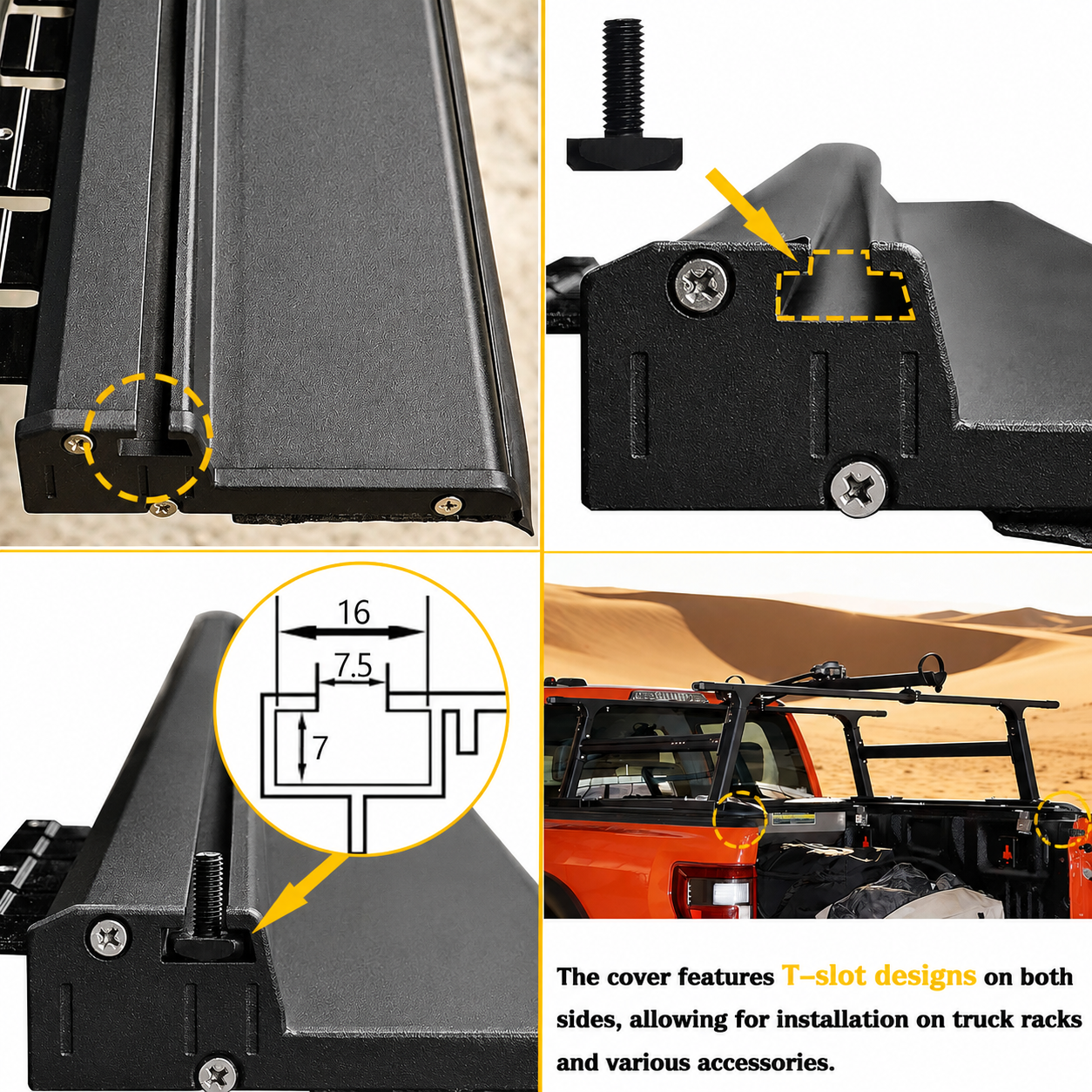 2016-2026 Toyota Tacoma 5FT Bed Retractable Tonneau Cover Password Lock & OE Track System