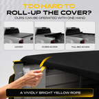 2015-2025 Ford F-150 Roll-Up Soft Vinyl Truck Bed Tonneau Cover 5.6 Ft All Weather Protection