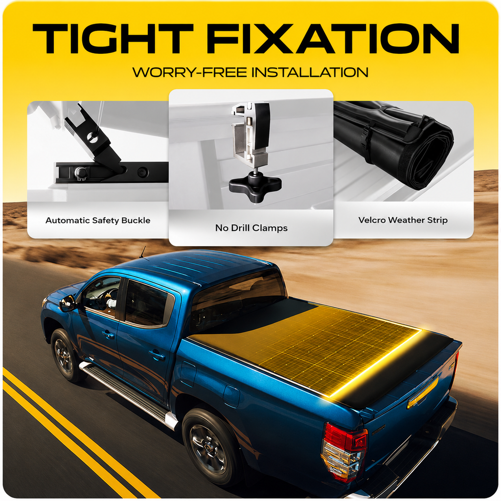 2015-2025 Ford F-150 Roll-Up Soft Vinyl Truck Bed Tonneau Cover 5.6 Ft All Weather Protection