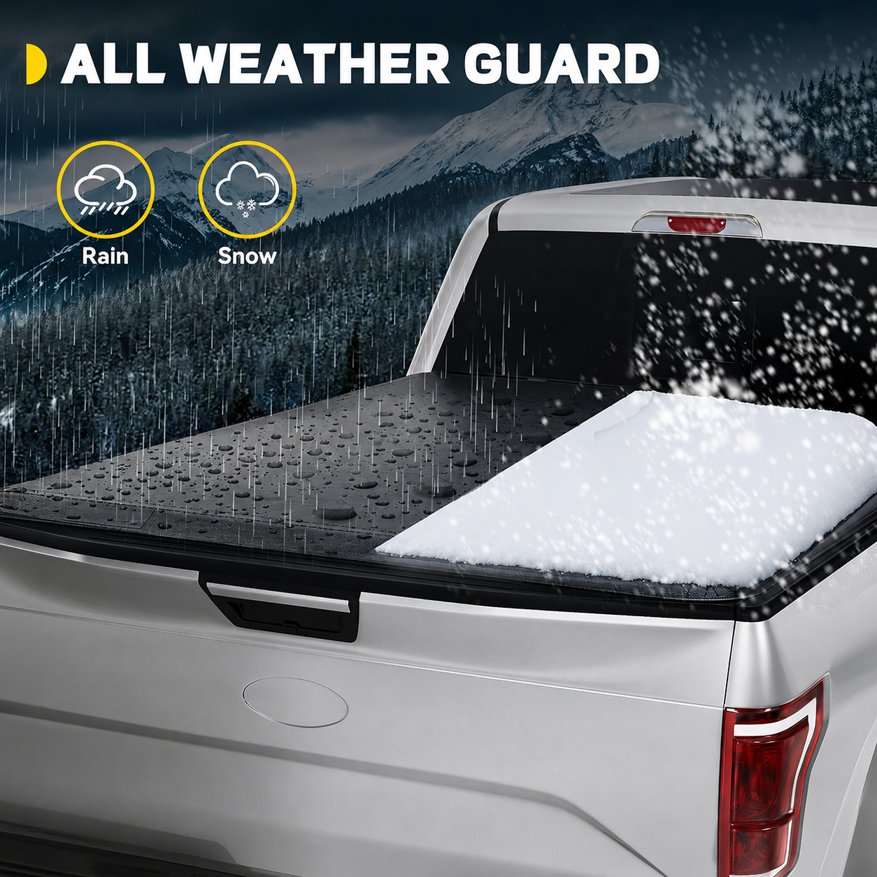 2020-2026 Chevy Silverado/GMC Sierra 2500 3500 HD 6.9FT Soft Quad-Fold Truck Tonneau Cover