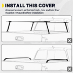 2020-2026 Chevy Silverado/GMC Sierra 2500 3500 HD 6.9FT Soft Quad-Fold Truck Tonneau Cover