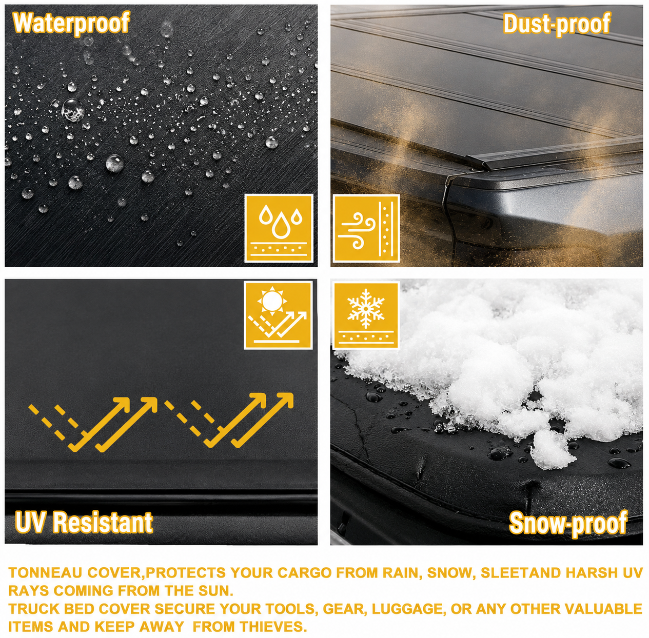 2017-2020 Nissan Titan 5.5FT Truck Bed Soft Vinyl Tri-fold Adjustable Tonneau Cover