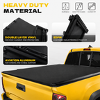 2016-2026 Toyota Tacoma 5FT Truck Bed Soft Tri-Fold Tonneau Cover With Deck Rail System