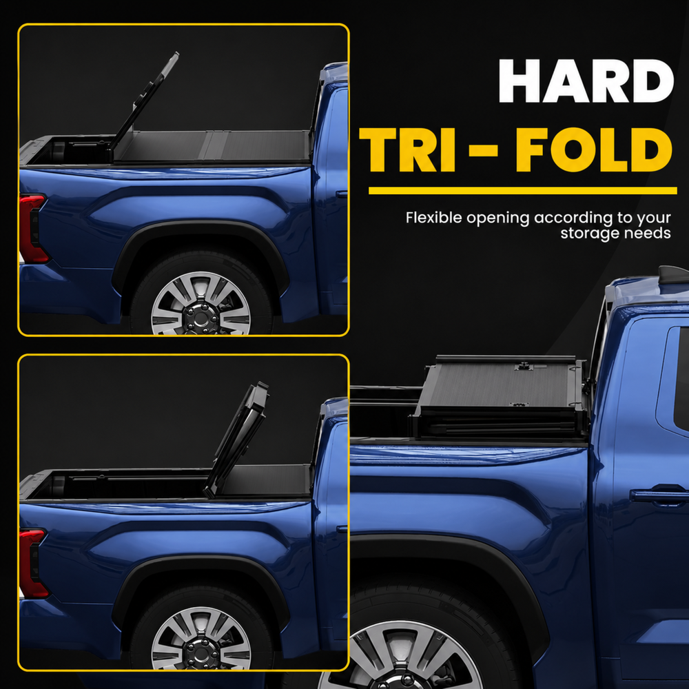 2000-2006 Toyota Tundra 6.5FT Fiberglass Hard Tri-fold Tonneau Cover