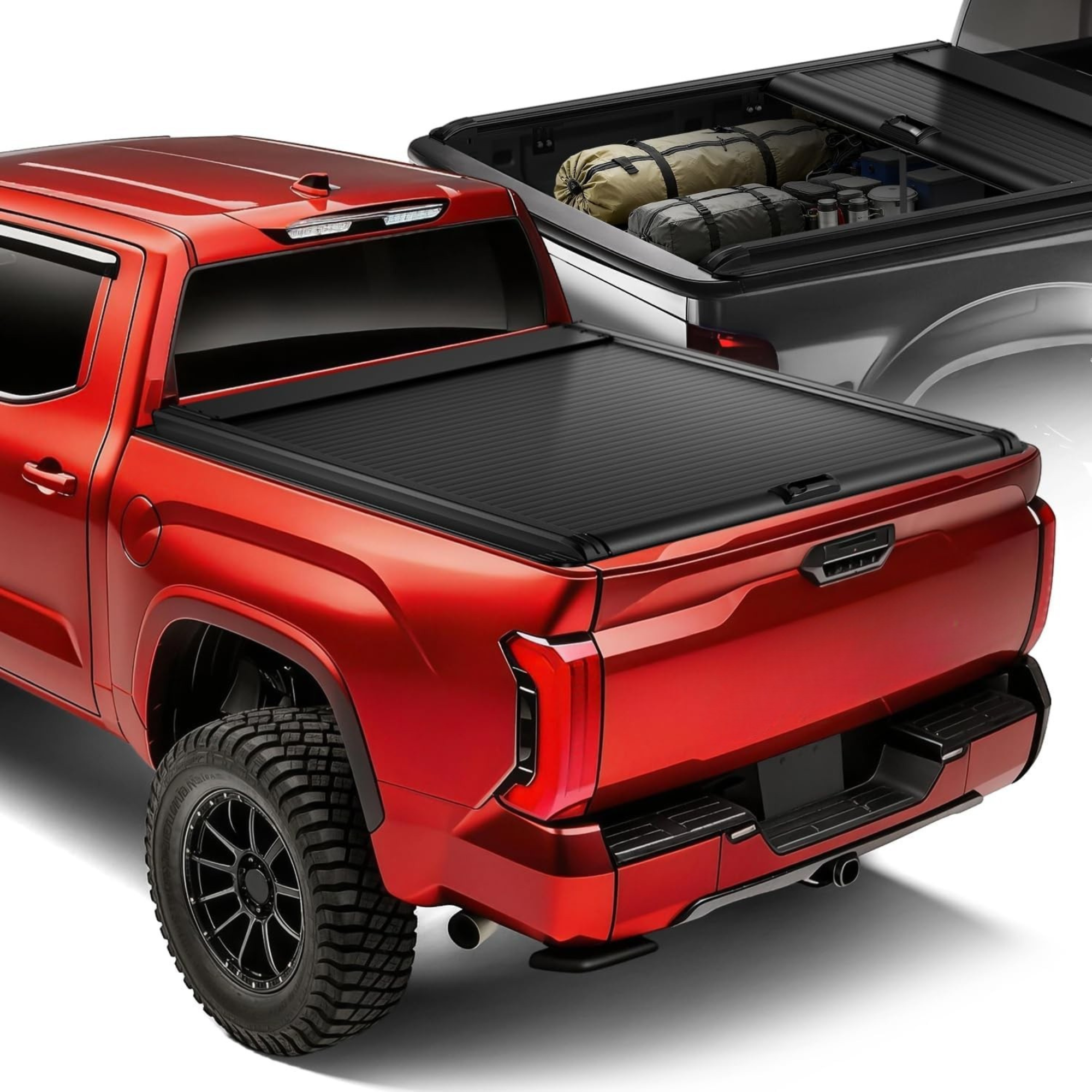 2022-2026 Toyota Tundra 5.5Ft Bed Retractable Hard Truck Bed Tonneau Cover Powercoated