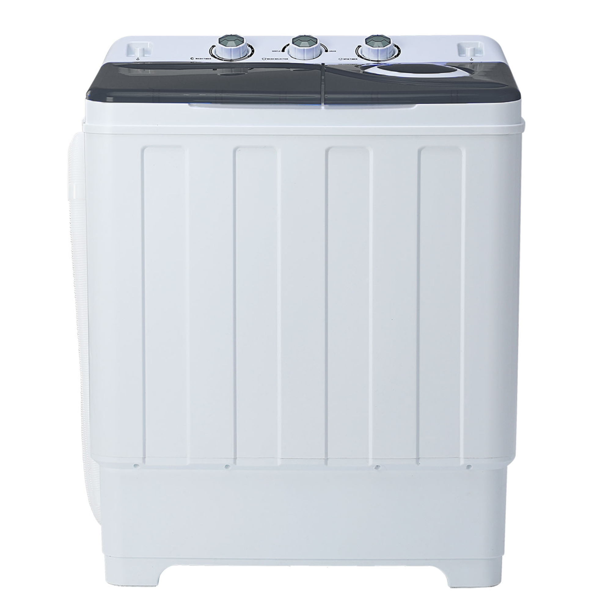 28lbs Portable Washing Machine Twin Tub Compact with Drain Pump Home Camping Mini Washer