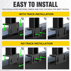 Adjustable Truck Bed Rack with 2 Cross Bars Heavy Duty Universal No Drilling Installation